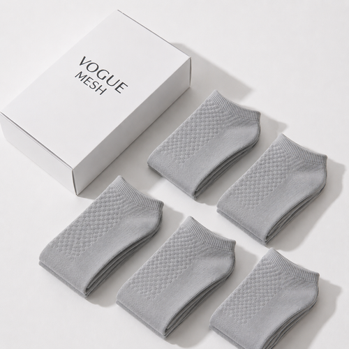 5 pack breathable socks by Vogue Mesh