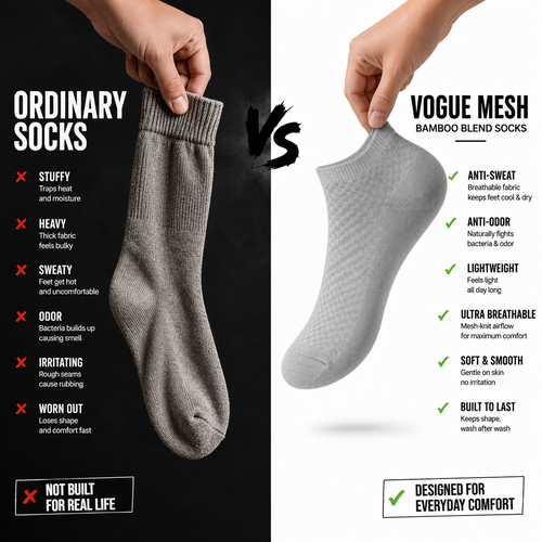 bamboo blend ankle socks vs ordinary socks comparison